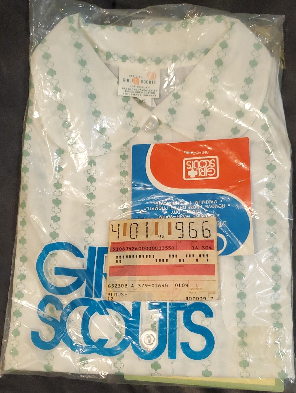 Vintage Girl Scout Blouse Size 12 Brownies